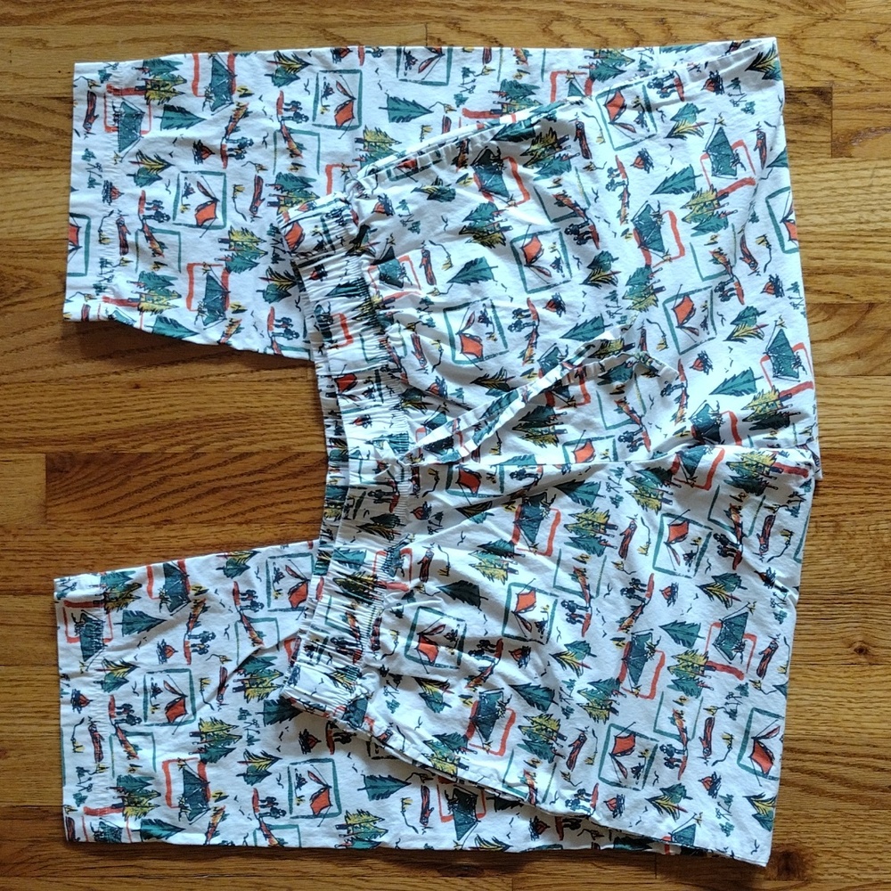 L.L. Bean camping-themed sleep/pajama pants